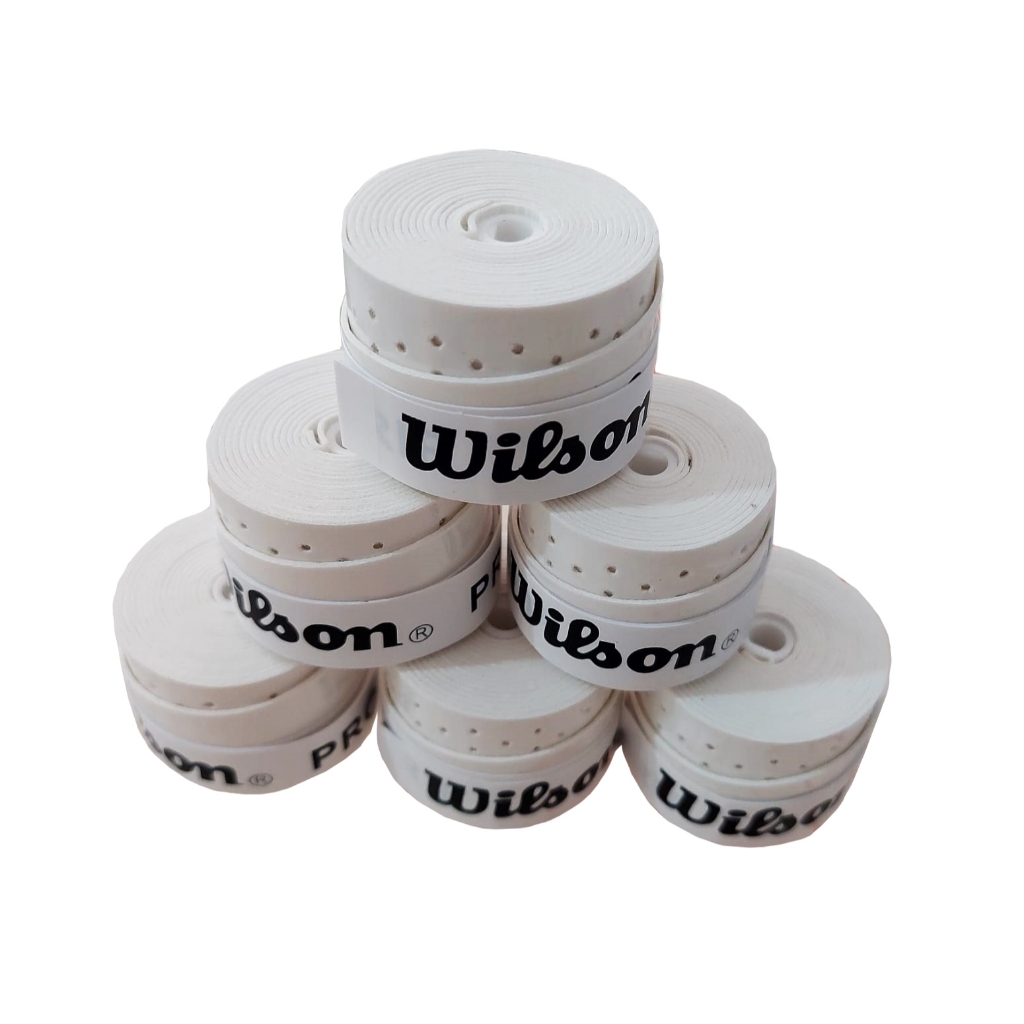 Overgrip Wilson Pegajoso Perfurado Grip para raquete Tennis, Beach Tênis, Badminton, Squash – BRANCO