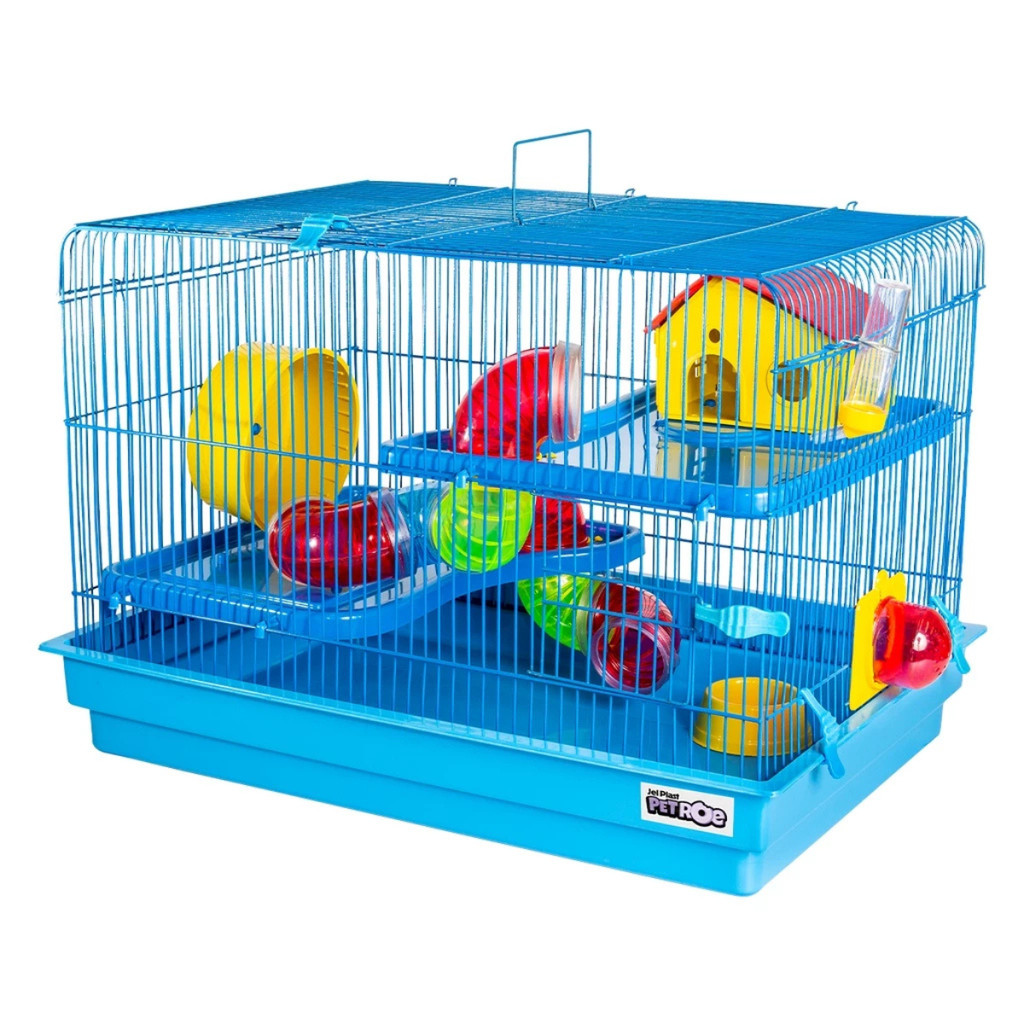 Gaiola Hamster Big Space Completa Metal Jel Plast Segurança Conforto Pet Roe