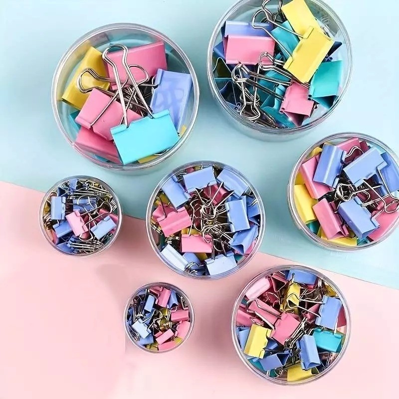 Grampo Prendedor / Clips De Papel Tipo Prendedor Cores Variadas 19mm 25mm 32mm 51mm