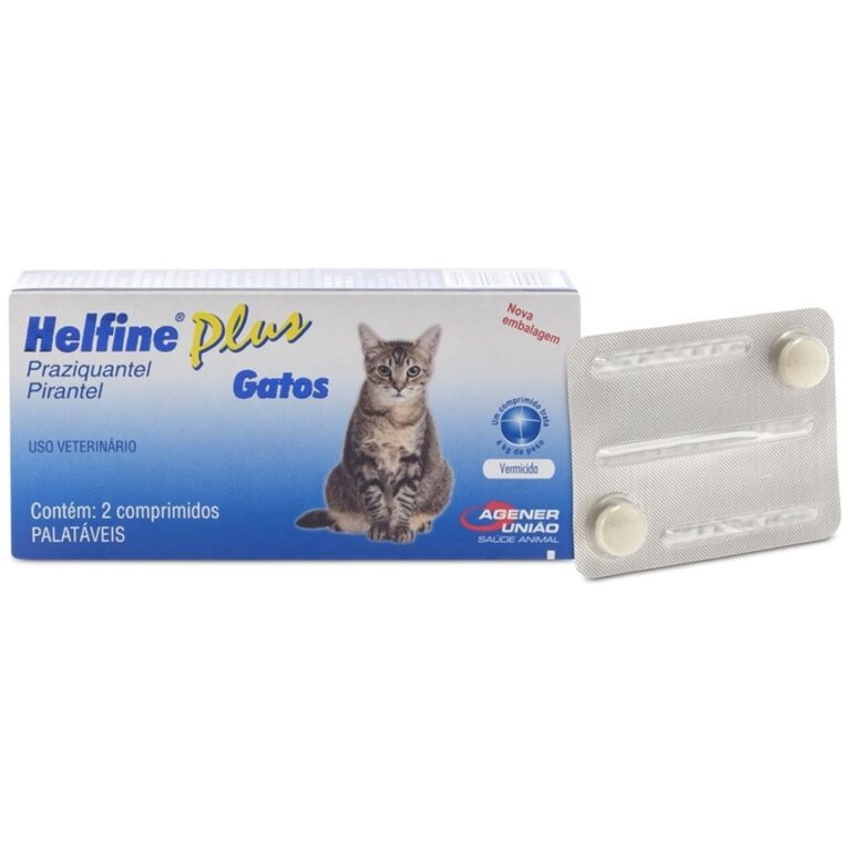 Helfine Plus Vermífugo Gatos 2 comprimidos