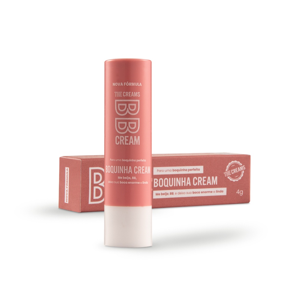 Hidratante Labial Feminino Boquinha Cream Menta 4g Ácido Hialurônico Volume Imediato Efeito Bocão