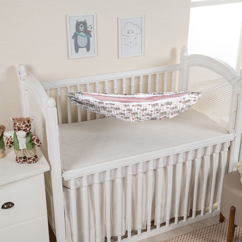 Redinha de Berço Infantil Berço Americano e Cama Montessoriana Percal 400 fios