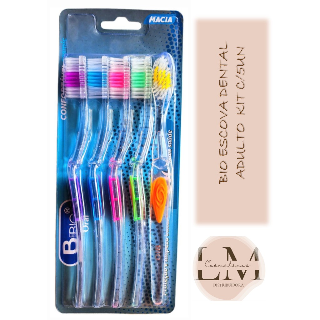 Bio Oral Escova Dental Adulto Kit C/5un – Macia