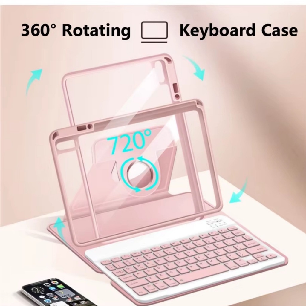 Capa Case Teclado Com Slot Para Caneta Compatível iPad 7/8/9 A2197 A2270 A2602 Tela 10.2 Polegadas