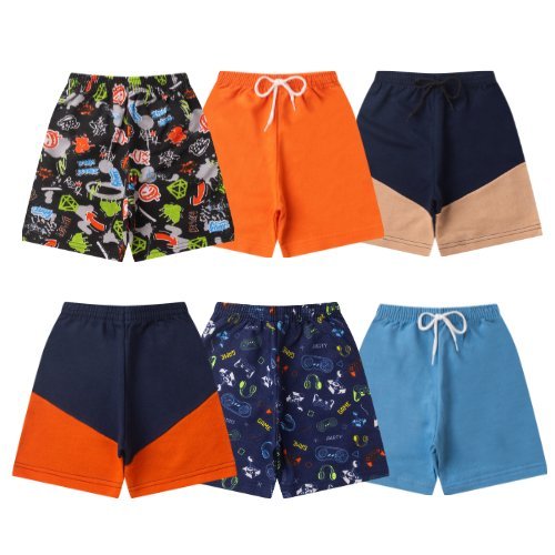 Kit 5 Peças Bermudas Para Meninos C/ Cores e Esta
