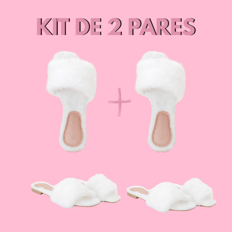 Kit 2 Pantufas Femininas Dia da Noiva Madrinhas Ma