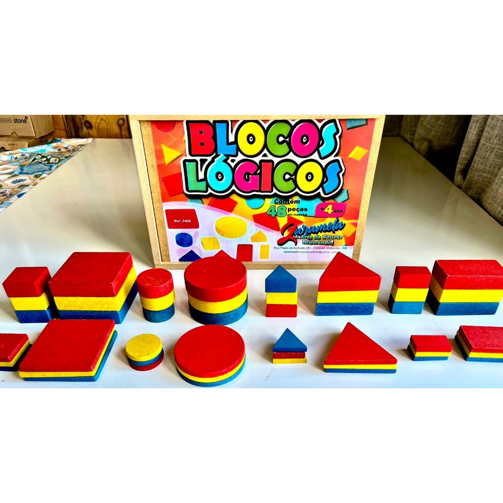 Blocos Logicos Brinquedo Educativo Pedagógico
