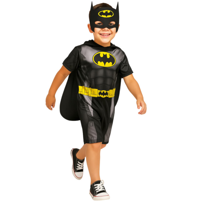 Fantasia Temática Preto Infantil Masculina Herói