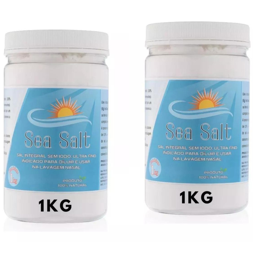 Solução Para Lavagem Nasal em Pó Pote 1kg  Kit C/2