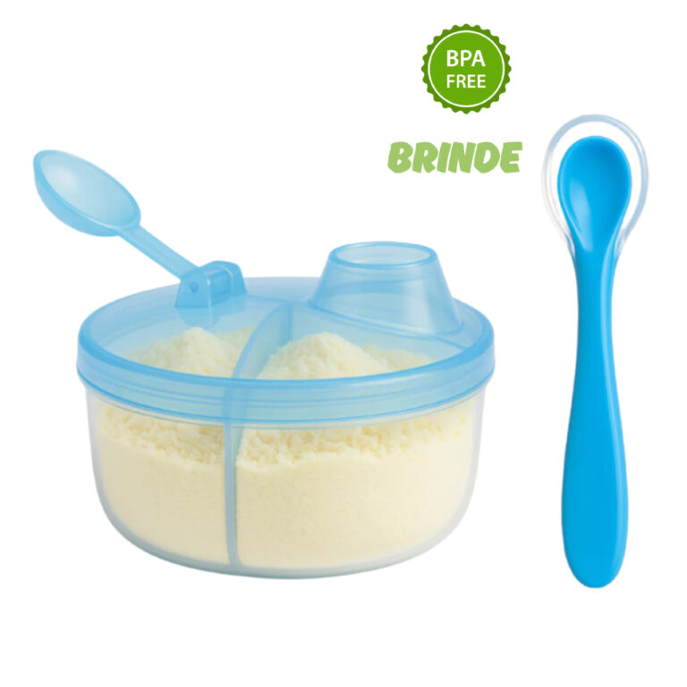 Porta Leite em Pó Para Bebê 3 Divisórias 150ml 