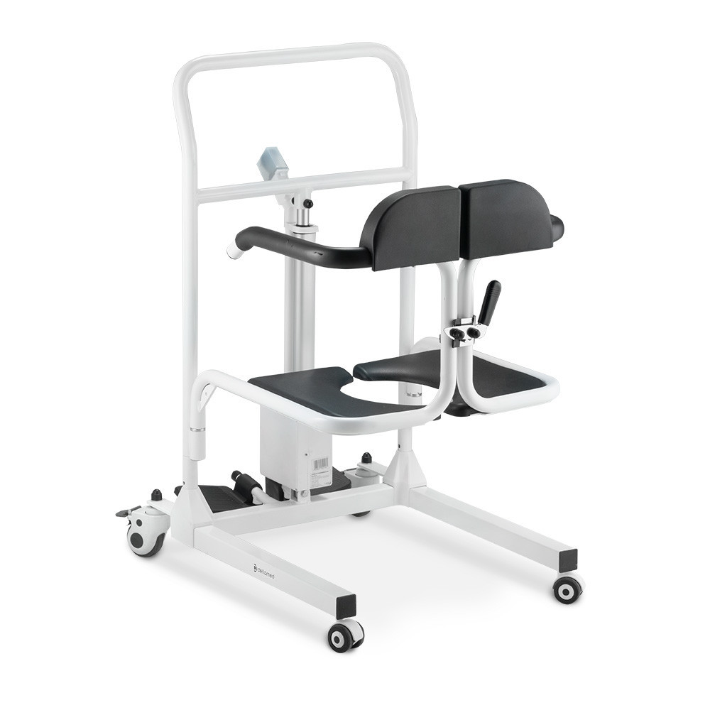 Cadeira de Transferência Multiuso com Elevação Eletrônica até 135 Kg Assento 48,5 cm D80 Dellamed