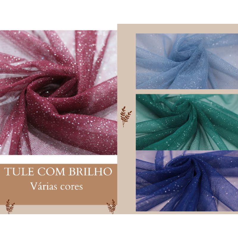 3 METROS TECIDO TULE COM BRILHO,TULE COM GLITTER 3mt x 1,50mt VEJA A QUALIDADE