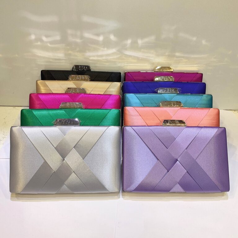Bolsa da festa Clutches quadrada tecido com alça 