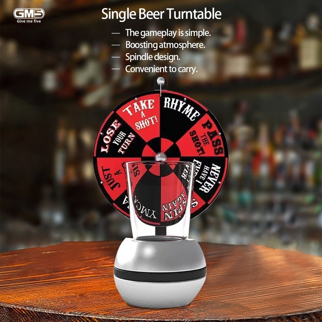 Jogo engraçado Spin Lucky Wheel para adultos, Creative Family Party Game, Drink Turntable, Bar Spin