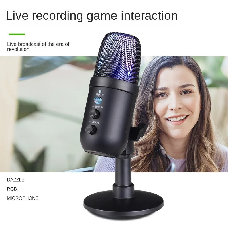 TXP-MU1000 USB Microfone Condensador Profissional para Gravação de Computador, Laptop, Estúdio, Jogo