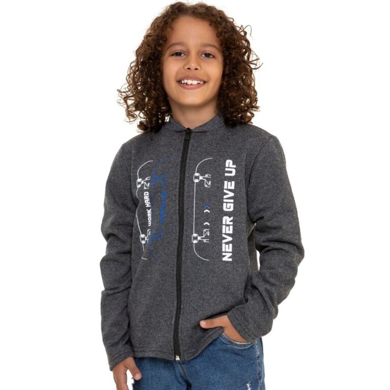 Jaqueta Menino com Gola e Estampa 3032-A