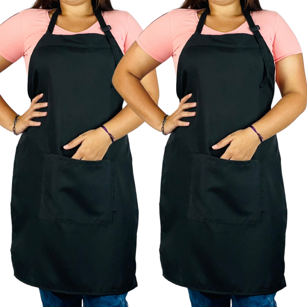 Kit 2 Avental Inteiro Oxford Garçom de Cozinha com Bolso Ajustável bar uniforme