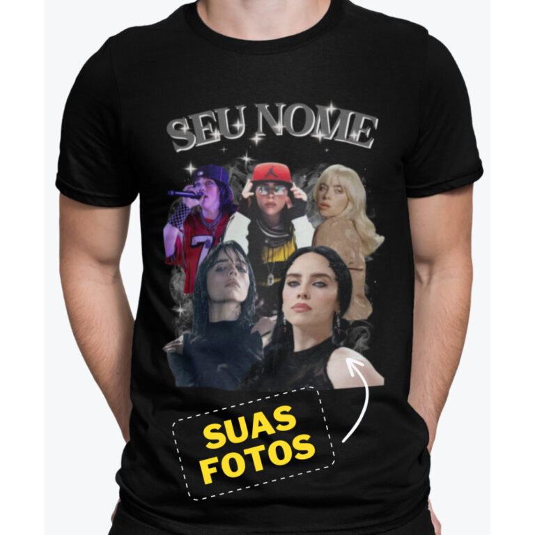 Camiseta Personalizada Fashion Seu Nome Sua Imagem