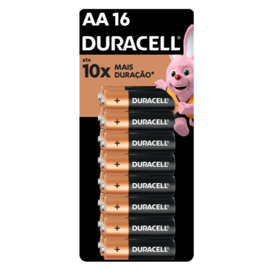 Pilha AA Alcalina Duracell 16 Unidades