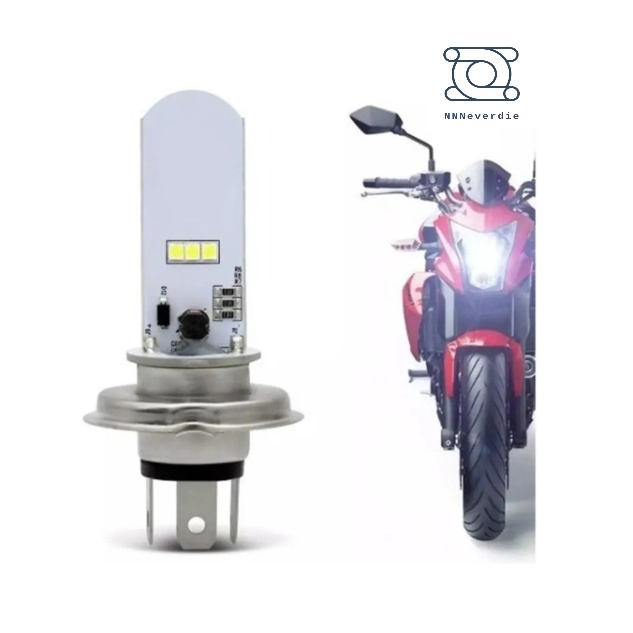 Lâmpada De Farol Moto De Led H4 8000k 12V acessó