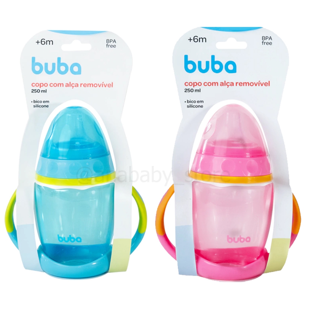 Copo De Treinamento Buba Com Alça Removível Buba Infantil Copo Bebê Rosa