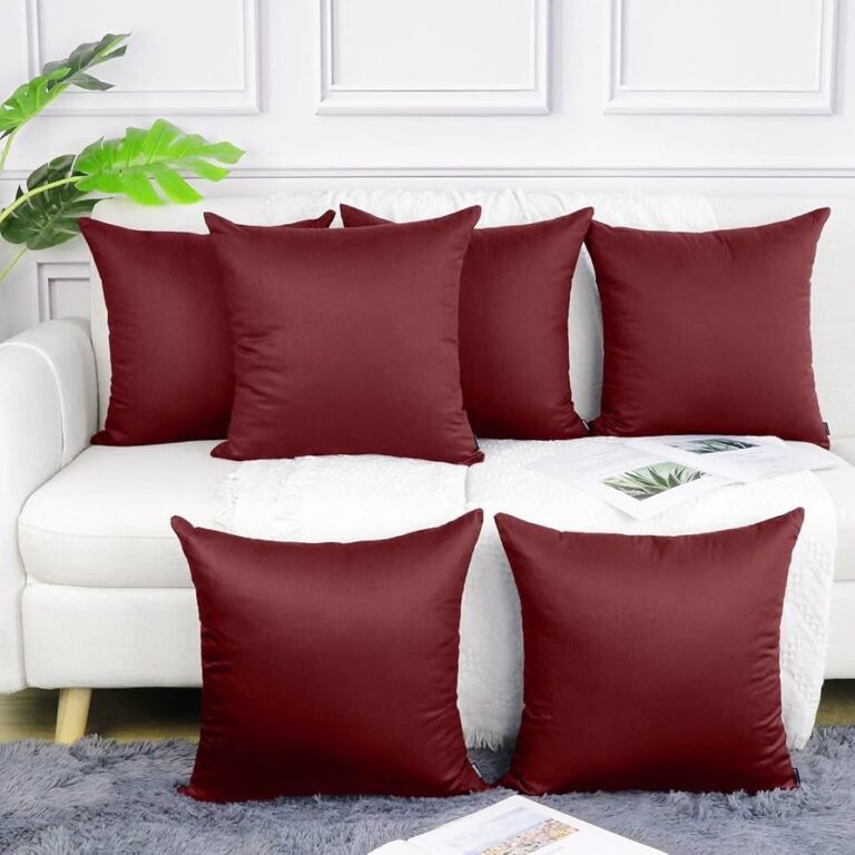 KIT COM 6 ALMOFADAS CHEIAS DECORATIVAS CORES SÓLI