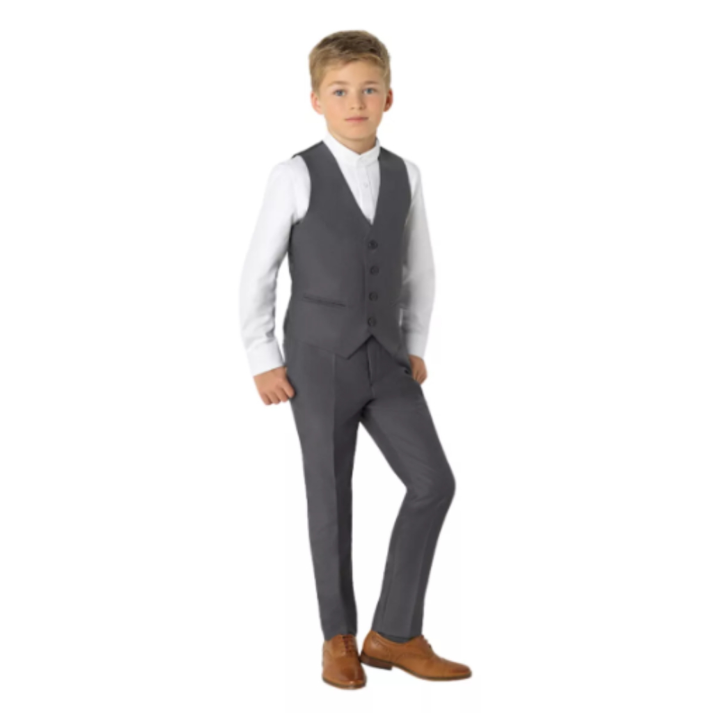 Colete Social Oxford Infantil branco com Regulagem Festa Casamento