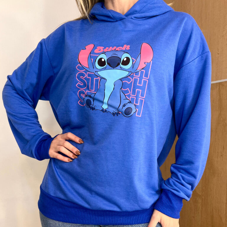 Moletom Stit Casaco Frio Blusa Bolso Canguru Capuz