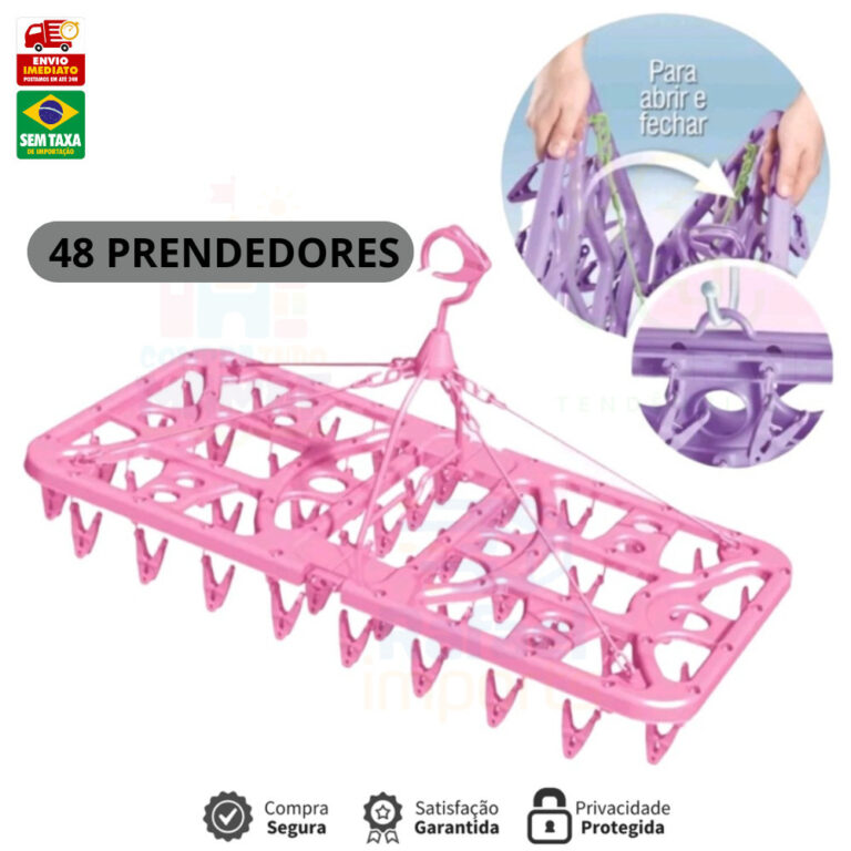 Varal Roupas intimas Retratil dobravel com 8, 26, 