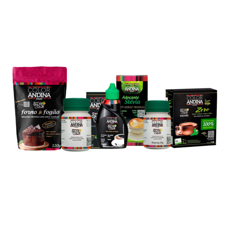Adoçantes stevia color andina 10g 20g 40g liquido