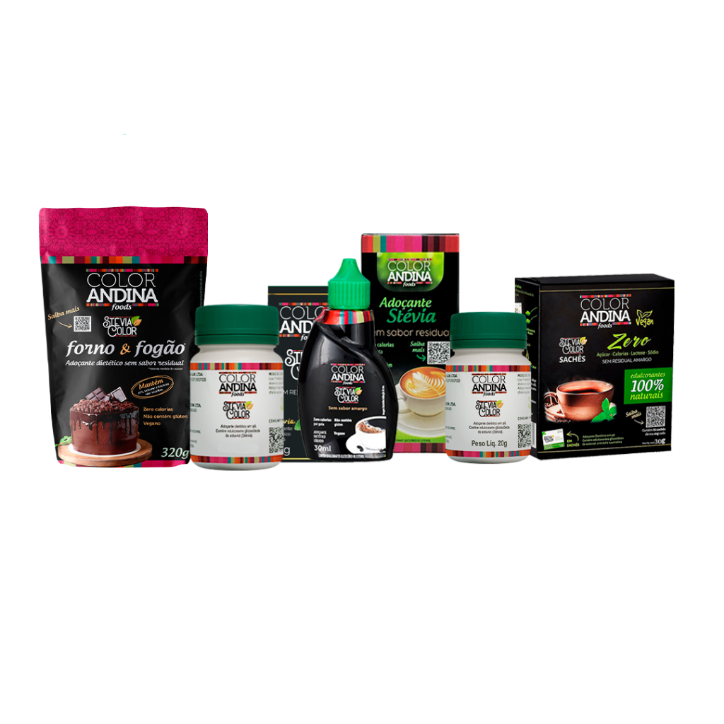 Adoçantes stevia color andina 10g 20g 40g liquido sachê e culinario – LOJA OFICIAL COLOR ANDINA