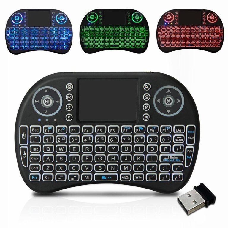 Mini Teclado RGB Controle Sem Fio Para Smart Tv Tv