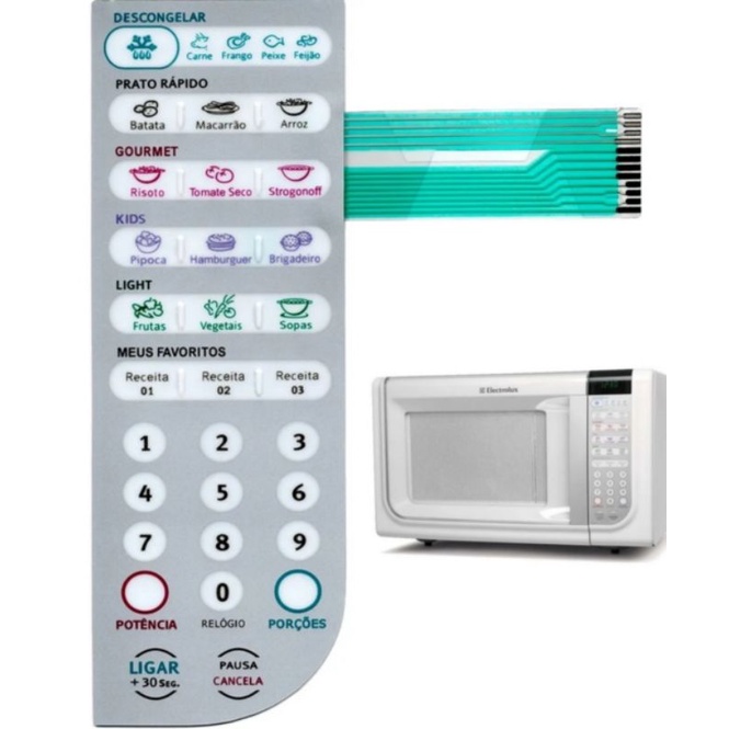 Painel Membrana Teclado Microondas Electrolux Mef4