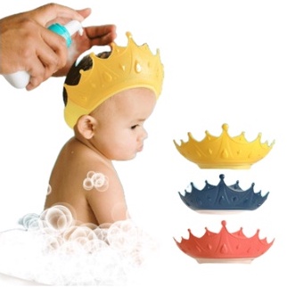 Touca Ajustável De Banho Bebê Chapéu Coroa Infa