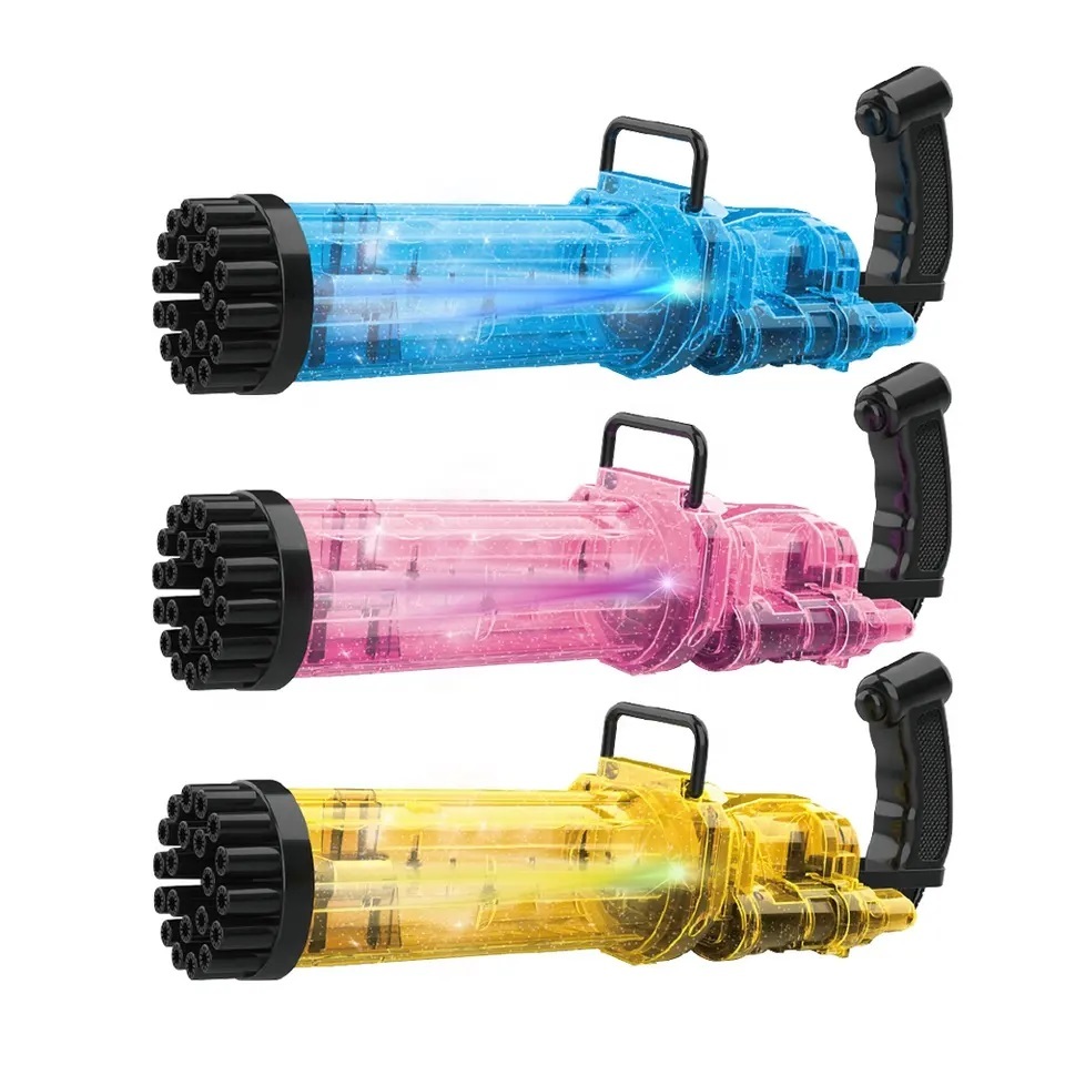 BRINQUEDO BOLHA DE SABÃO INFANTIL LANÇADOR BOLINHA AUTOMATIC LUZ SOM