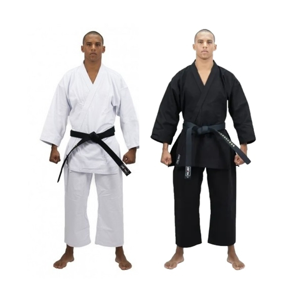 Kimono Kyoshi Karate Start Branco/Preto Adulto Com