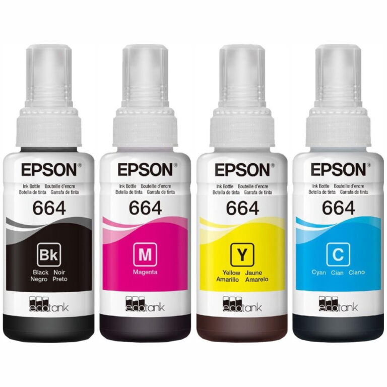 Kit 4 Tinta Refil T 664 para L120 L1300 L395 L396 