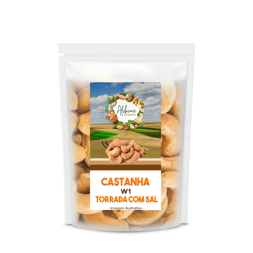 Castanha De Caju Inteira W1 Torrada Com Sal Salgada 1 Kg – Empório Alibune