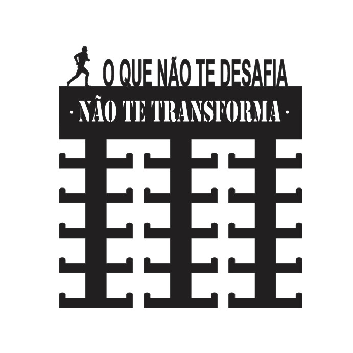 Porta Medalhas Corrida Masculino Mdf 6mm Preto P/3