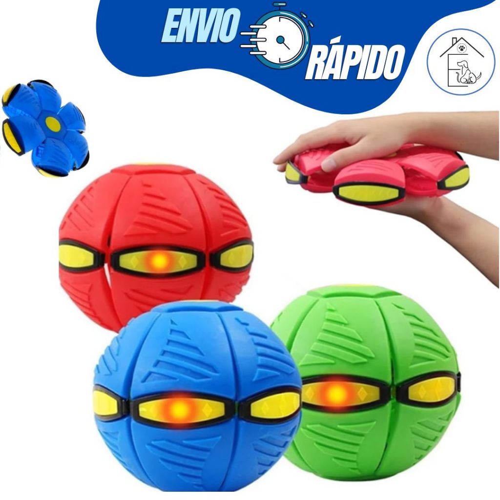 BOLA MÁGICA VOADORA ORIGINAL COM LED BOLA MALUCA VIRA DISCO VOADOR