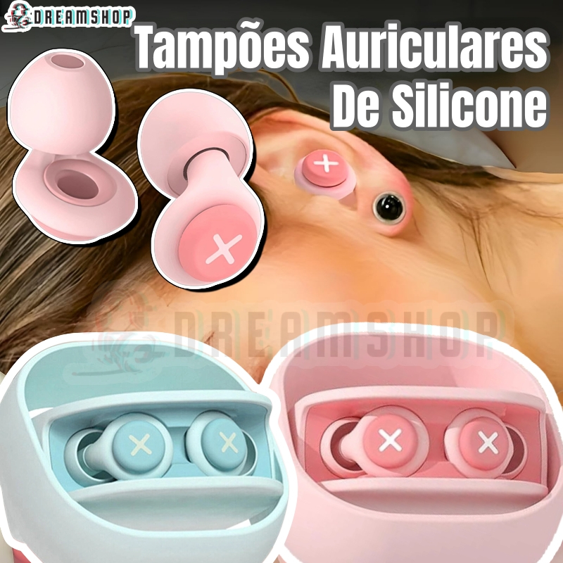 Tampões Auriculares De Silicone Isolamento Acústico Redução De Ruído Com Esponja Macia Protetor Auri