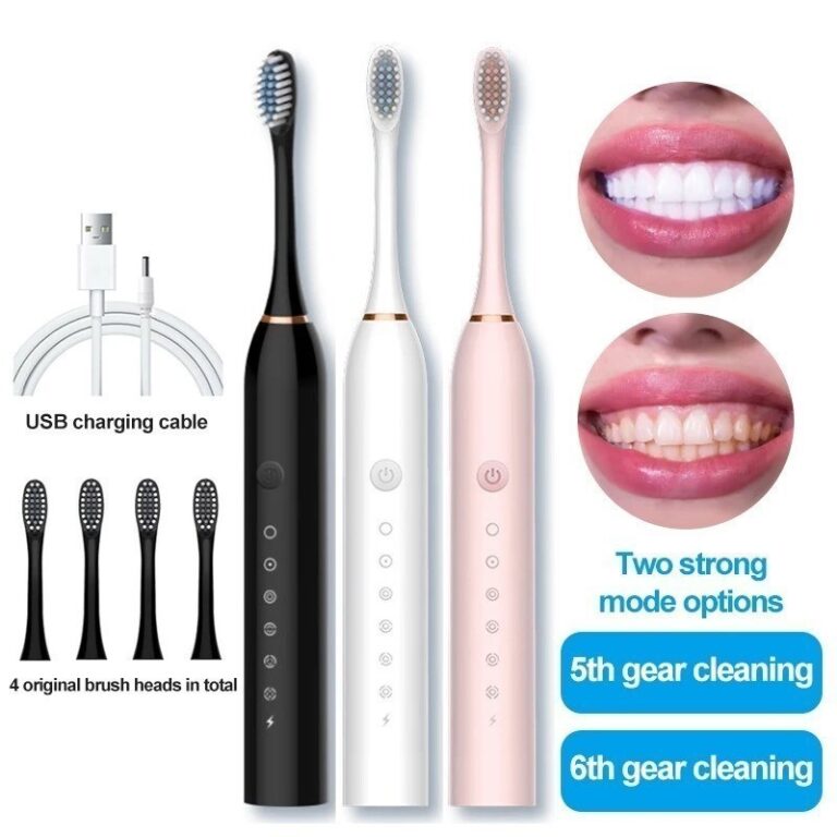 Escova Dental Elétrica USB Carga 6 Engrenagem À 