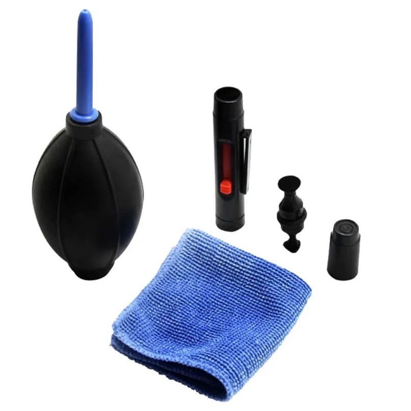 Kit Limpa Camera Fotografica C/ Soprador, Pano E Pincel