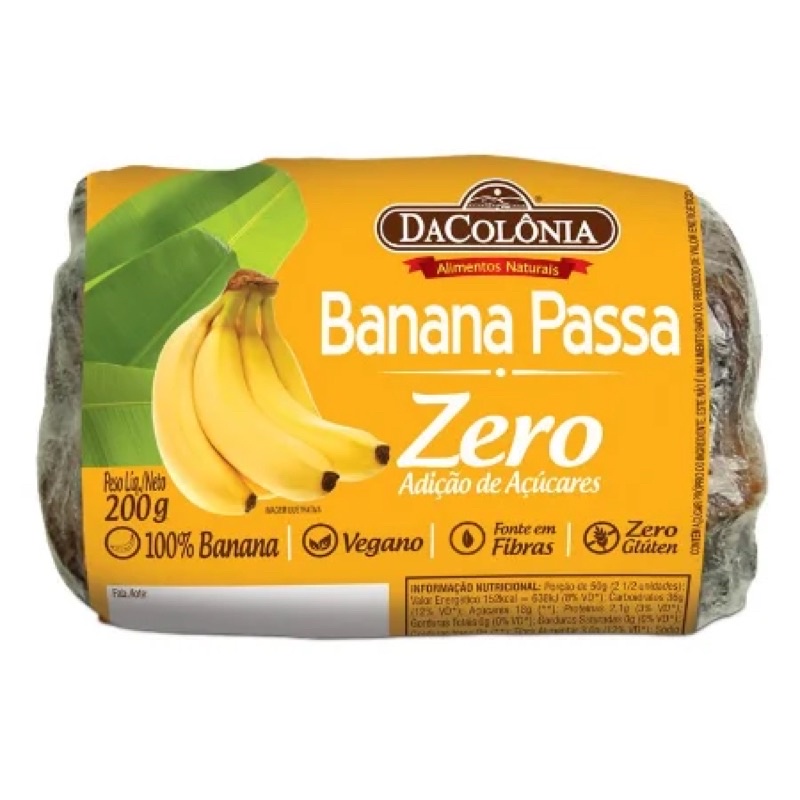BANANA PASSA ZERO AÇÚCAR 200G – Dacolonia