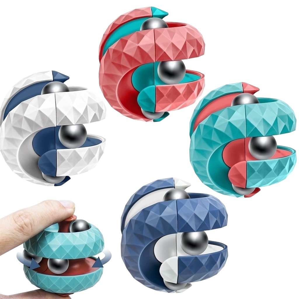 Brinquedo Sensorial Fidget Cubo Anti Estresse Bead Orbit Stress Quebra Cabeça Bola Cubo Magico Autis