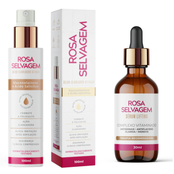 Rosa Selvagem Kit Ácido Clareador + Serum Lifting