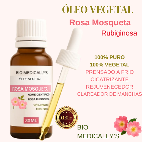 Óleo Vegetal de Rosa Mosqueta Rubiginosa 100% Pur