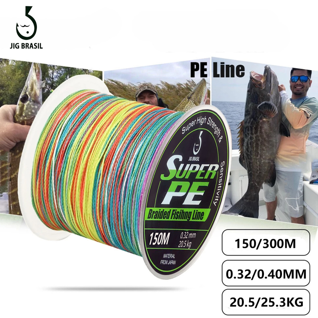 JIG BRASIL Linha De Pesca Trançada 4 Fios Multifilamento 300m Fio Trançado Para Pesca De Carpa