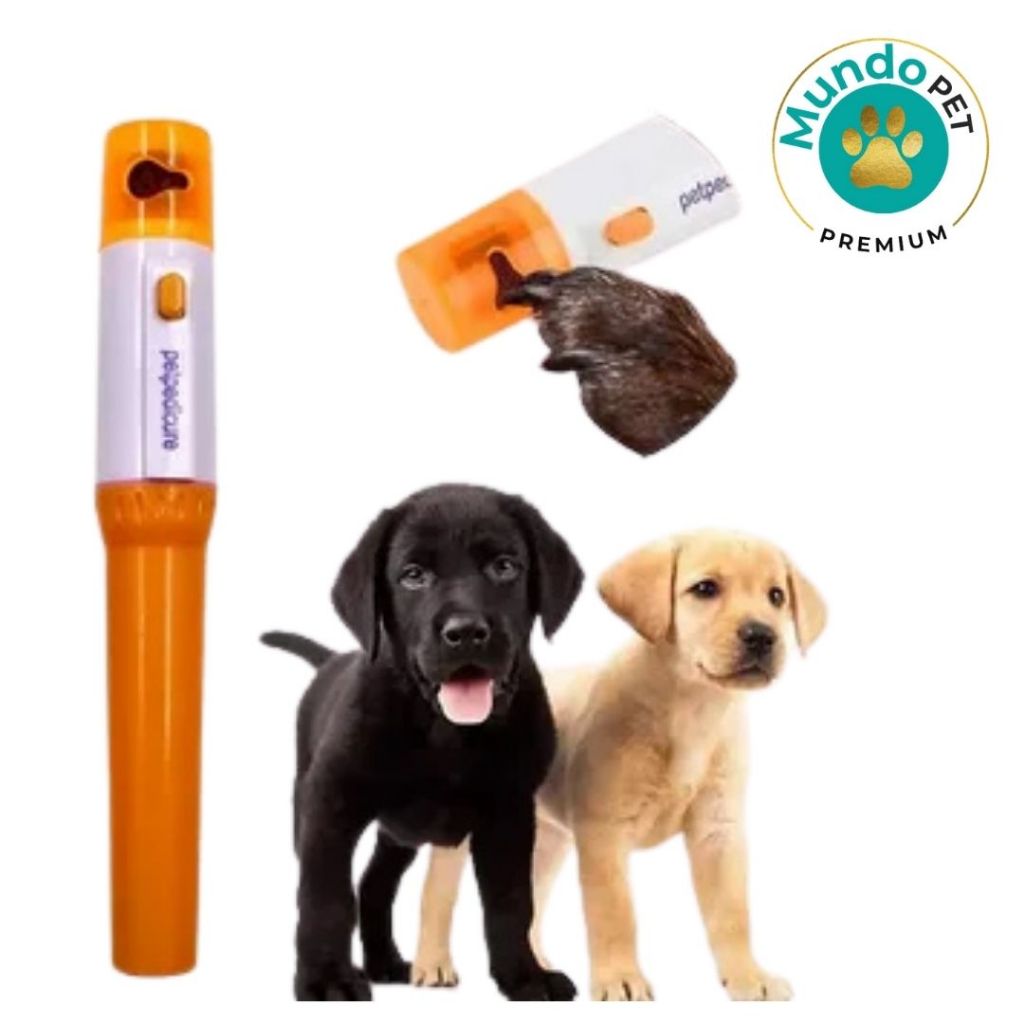 Lixador De Unhas Pet Com 3 Lixa A Pilhas Cachorro Gato apara garras do Cão Gatinho Coelho