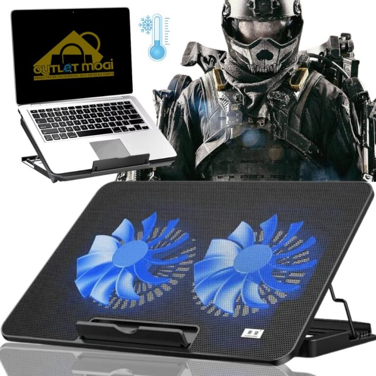 Base para Notebook Laptop Ajustável com 2 Coolers